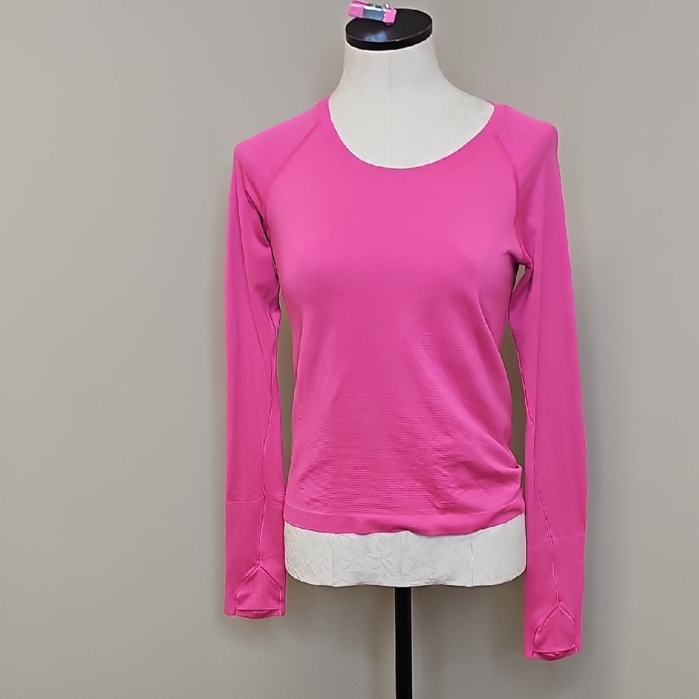 Lululemon Athletica Vibrant Pink Long Sleeve Top
